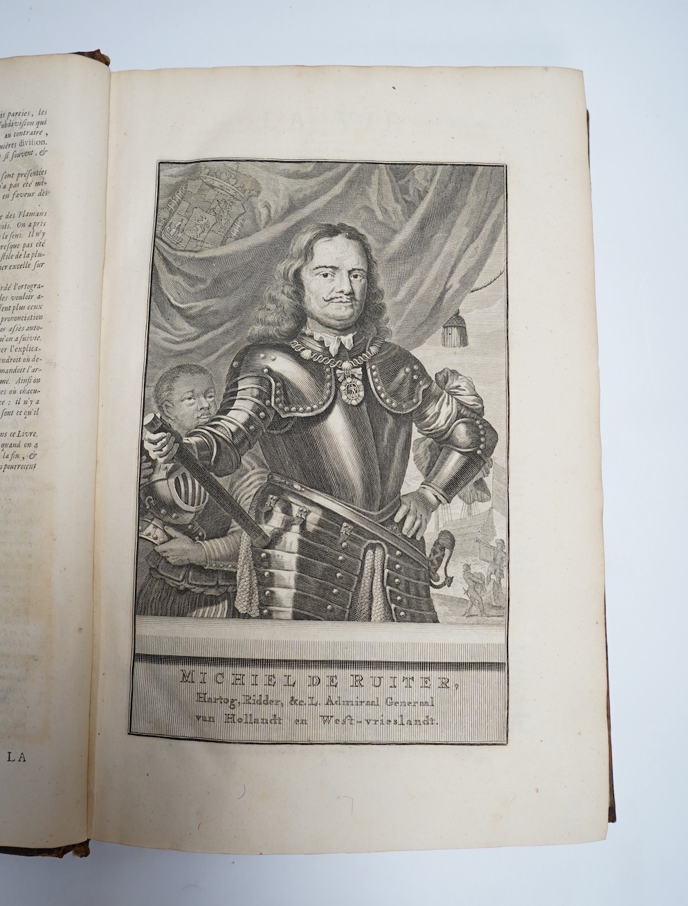 Brandt, Gerard - La Vie de Michel de Ruiter ... Ou est comprise L'Histoire Maritime des Provinces Unies, depuis l'an 1652, jusques à 1676 ... Traduite du Hollandois ... pictorial engraved and printed titles, portrait, 8